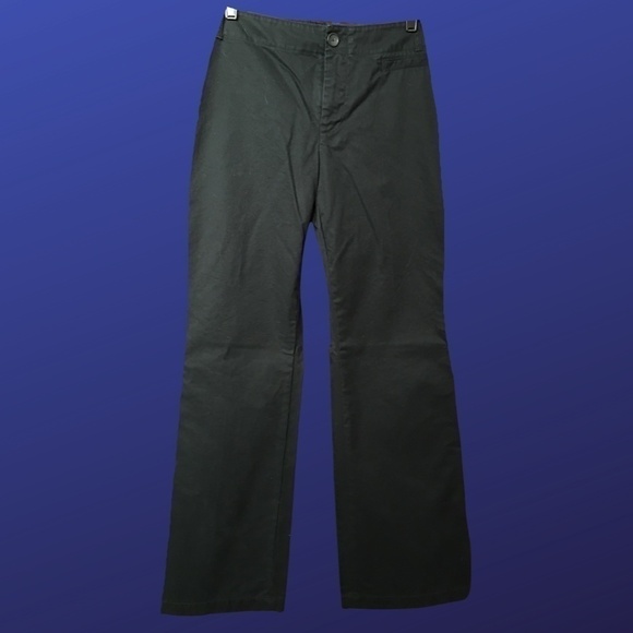 BANANA REPUBLIC 100% Cotton Flat Front TROUSERS, BLACK, NWOT, Women’s 10 - Picture 2 of 8